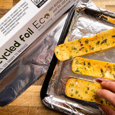 100% Recycled Aluminium Foil - 30cm x 10m.