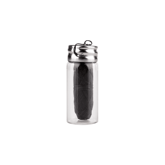 Charcoal Dental Floss in Glass Bottle - ecogreenturtle ltd