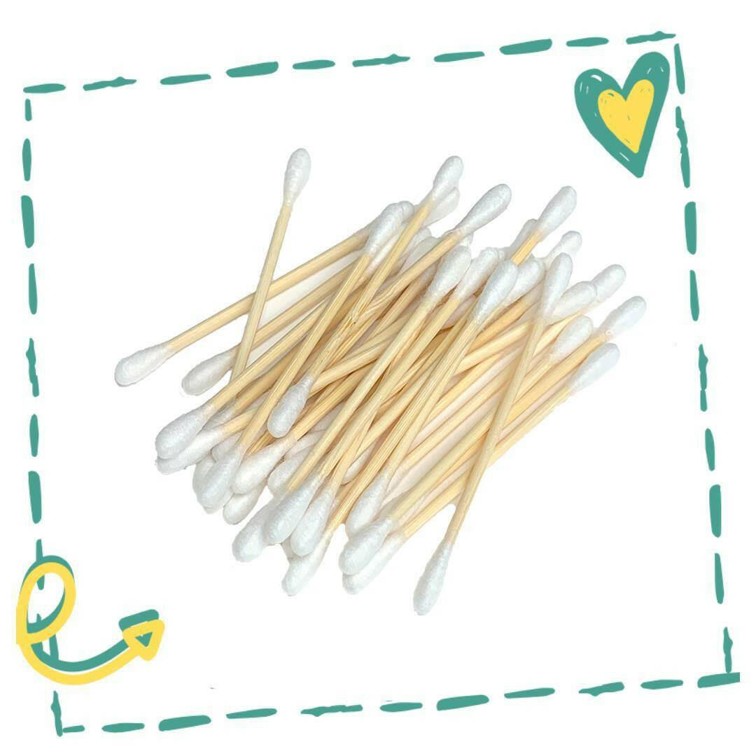 Bamboo Cotton Swabs (Pack of 200) - ecogreenturtle ltd